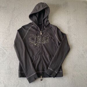 Women's BCBG Maxazria Rhinestones Hoodie Size M